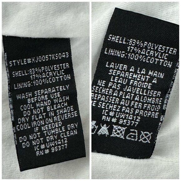 Sanctuary Asymmetric Zip Front Blue and White Striped Cropped Jacket Women's Lg - Picture 7 of 11